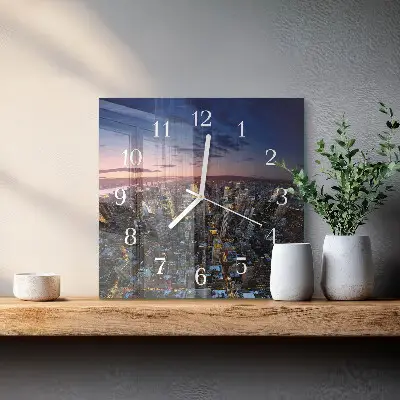 Glasuhr quadratisch Horizont