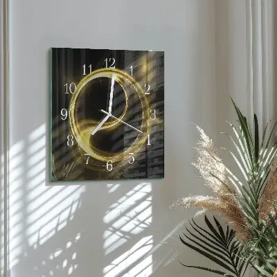 Quadratische wanduhr modern Abstrakter Kreis