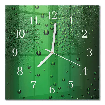 Quadratische wanduhr modern Wassertropfen