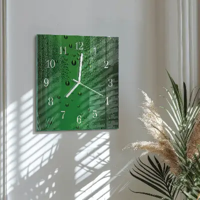 Quadratische wanduhr modern Wassertropfen