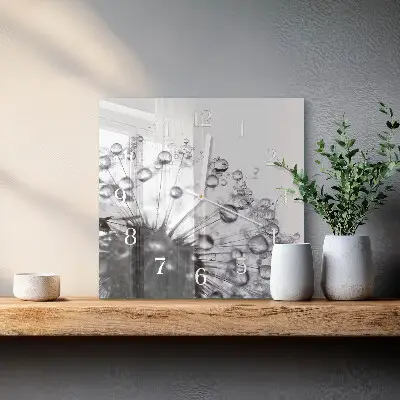 Wanduhr mit motiv quadratisch Löwenzahn