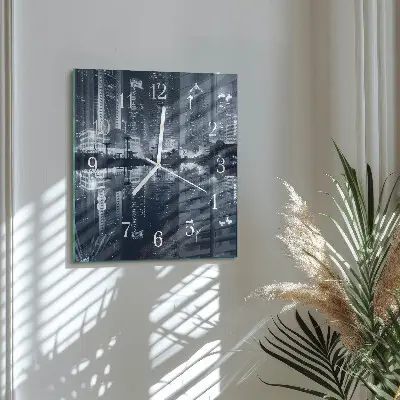 Quadratische wanduhr modern Horizont