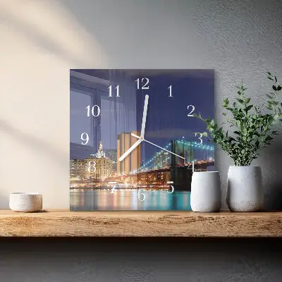 Wanduhr mit motiv quadratisch Horizontale Brücke