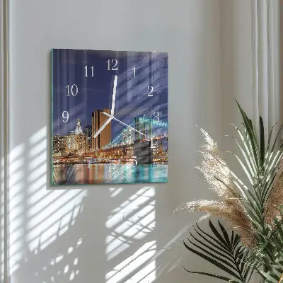 Wanduhr mit motiv quadratisch Horizontale Brücke