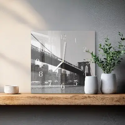 Wanduhr mit motiv quadratisch Brücke