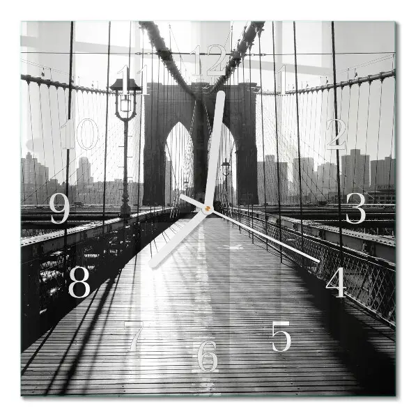 Moderne wanduhr quadratisch Brücke