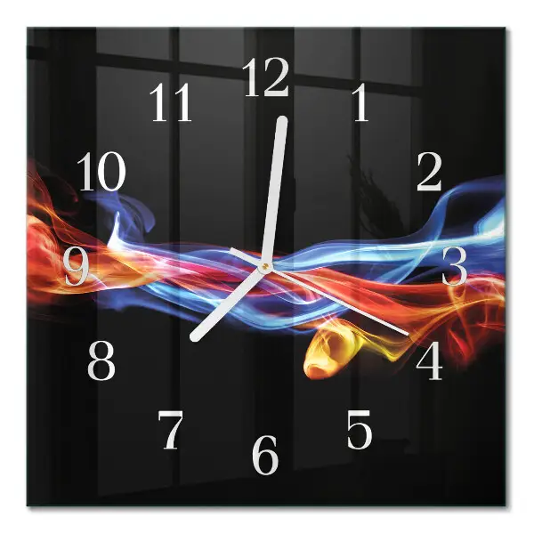 Quadratische wanduhr modern Abstrakter Rauch
