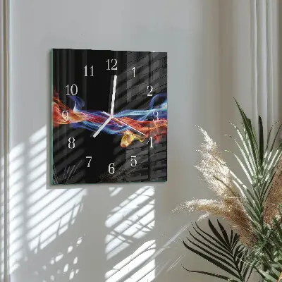 Quadratische wanduhr modern Abstrakter Rauch