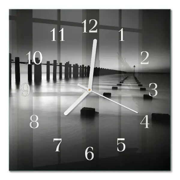 Moderne wanduhr quadratisch Meer