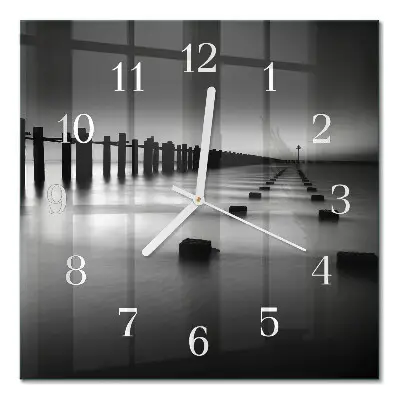 Moderne wanduhr quadratisch Meer