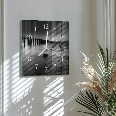 Moderne wanduhr quadratisch Meer