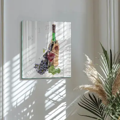 Moderne wanduhr quadratisch Trauben für Wein