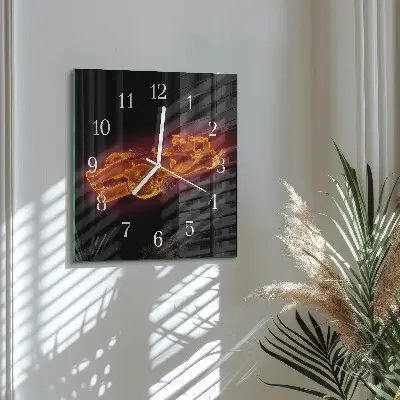 Glasuhr quadratisch Schrott