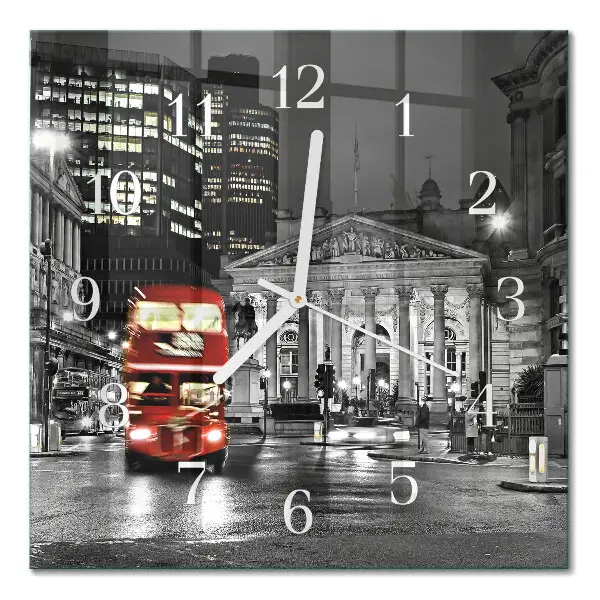 Moderne wanduhr quadratisch Londoner Bus