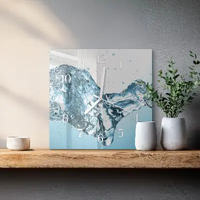 Quadratische wanduhr Wasser