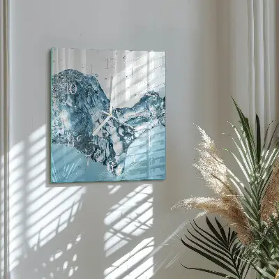Quadratische wanduhr Wasser
