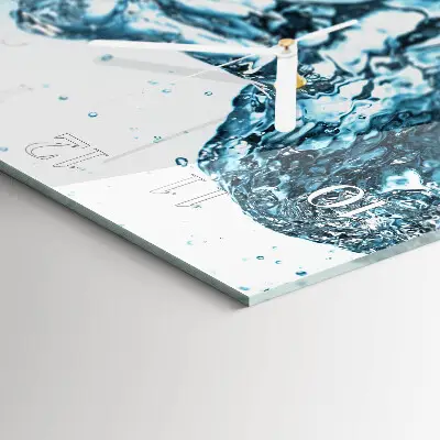 Quadratische wanduhr Wasser