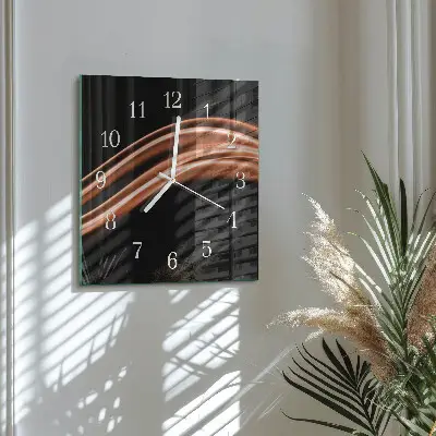 Quadratische wanduhr modern Abstrakte Linien