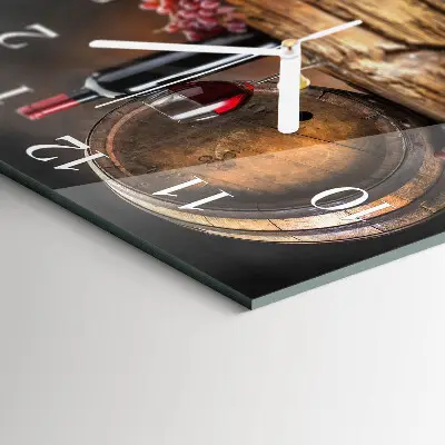 Quadratische wanduhr modern Trauben für Wein