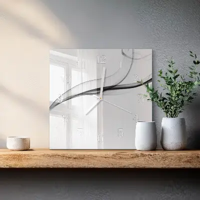 Moderne wanduhr quadratisch Abstrakter Rauch
