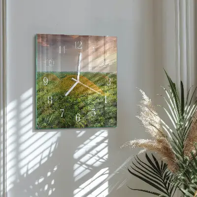 Moderne wanduhr quadratisch Landschaft