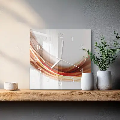 Quadratische wanduhr modern Abstrakte Linien