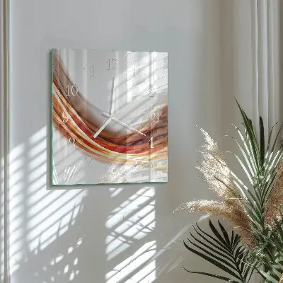 Quadratische wanduhr modern Abstrakte Linien