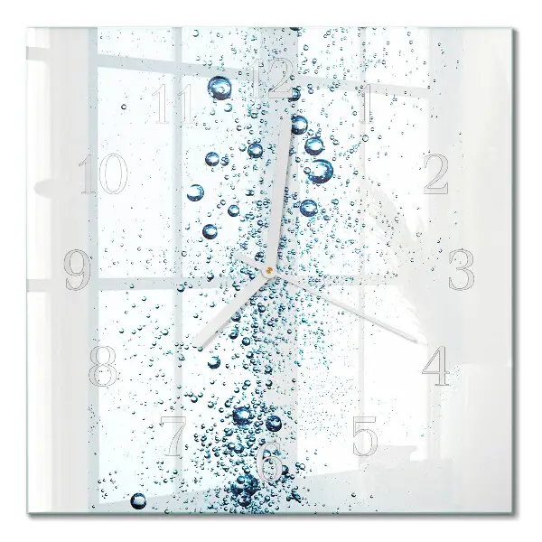 Quadratische wanduhr modern Wasser
