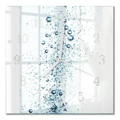 Quadratische wanduhr modern Wasser