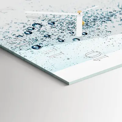 Quadratische wanduhr modern Wasser
