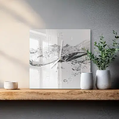 Wanduhr mit motiv quadratisch Wasser