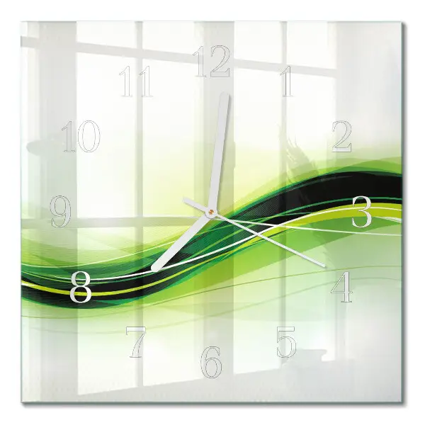 Quadratische wanduhr Abstrakte Linien