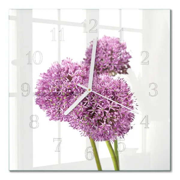 Wanduhr mit motiv quadratisch Blume