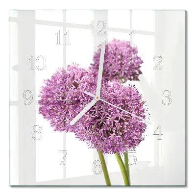 Wanduhr mit motiv quadratisch Blume