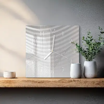 Quadratische wanduhr Abstrakte Linien