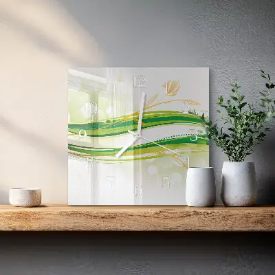Quadratische wanduhr modern Abstrakte Linien