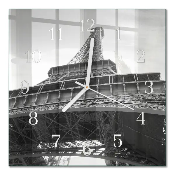 Wanduhr mit motiv quadratisch Eiffelturm Paris