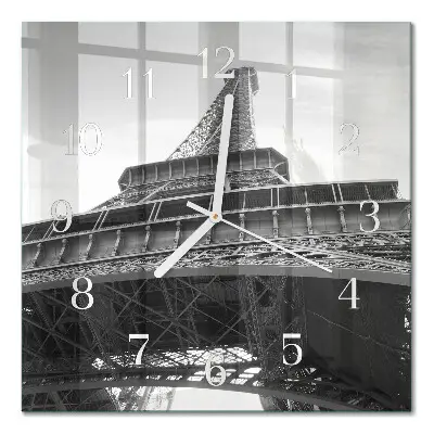 Wanduhr mit motiv quadratisch Eiffelturm Paris