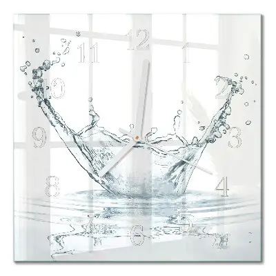Moderne wanduhr quadratisch Wasser