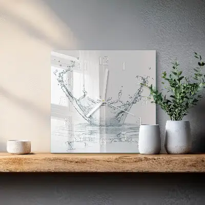 Moderne wanduhr quadratisch Wasser