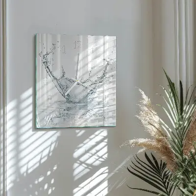Moderne wanduhr quadratisch Wasser