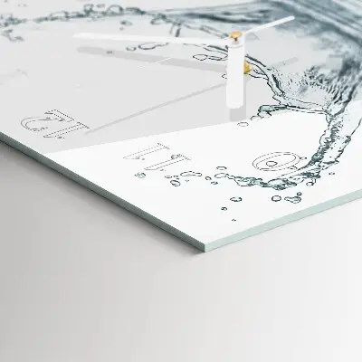 Moderne wanduhr quadratisch Wasser