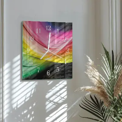 Quadratische wanduhr modern Abstrakte Linien