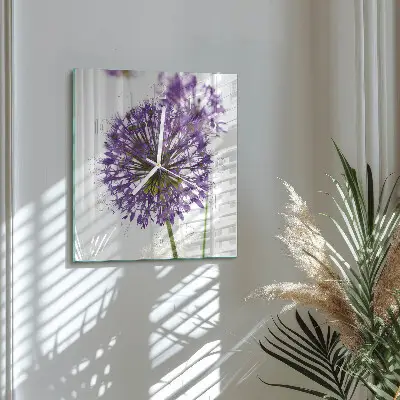 Wanduhr mit motiv quadratisch Blume
