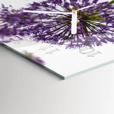 Wanduhr mit motiv quadratisch Blume