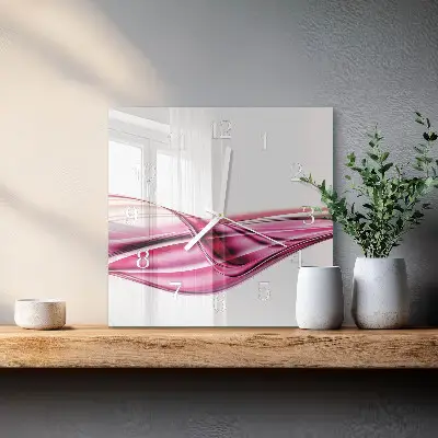 Quadratische wanduhr Abstrakte Linien