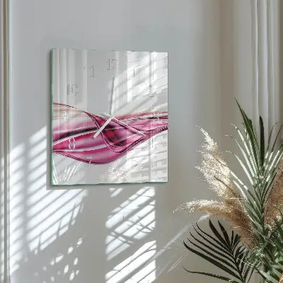 Quadratische wanduhr Abstrakte Linien