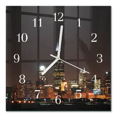 Wanduhr mit motiv quadratisch Nachthorizont