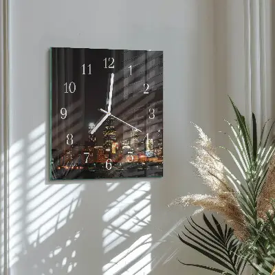 Wanduhr mit motiv quadratisch Nachthorizont