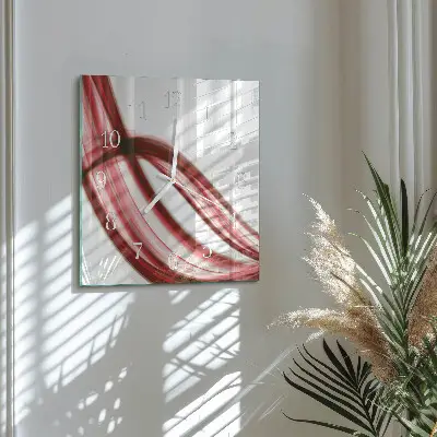 Glasuhr quadratisch Abstrakte Linien